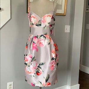Eliza J floral satin dress